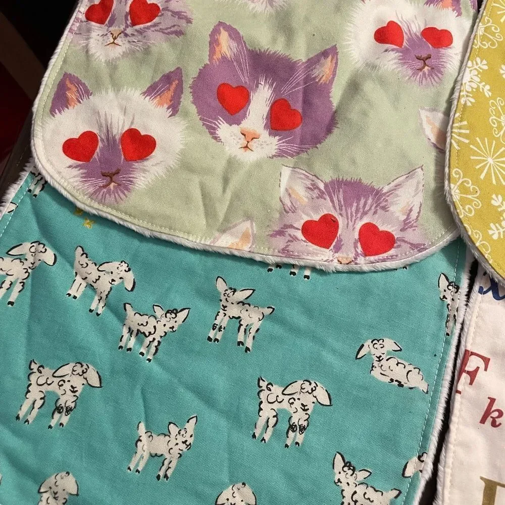 17 Custom Handmade Infant Bibs Gorgeous Patterns and Prints!!